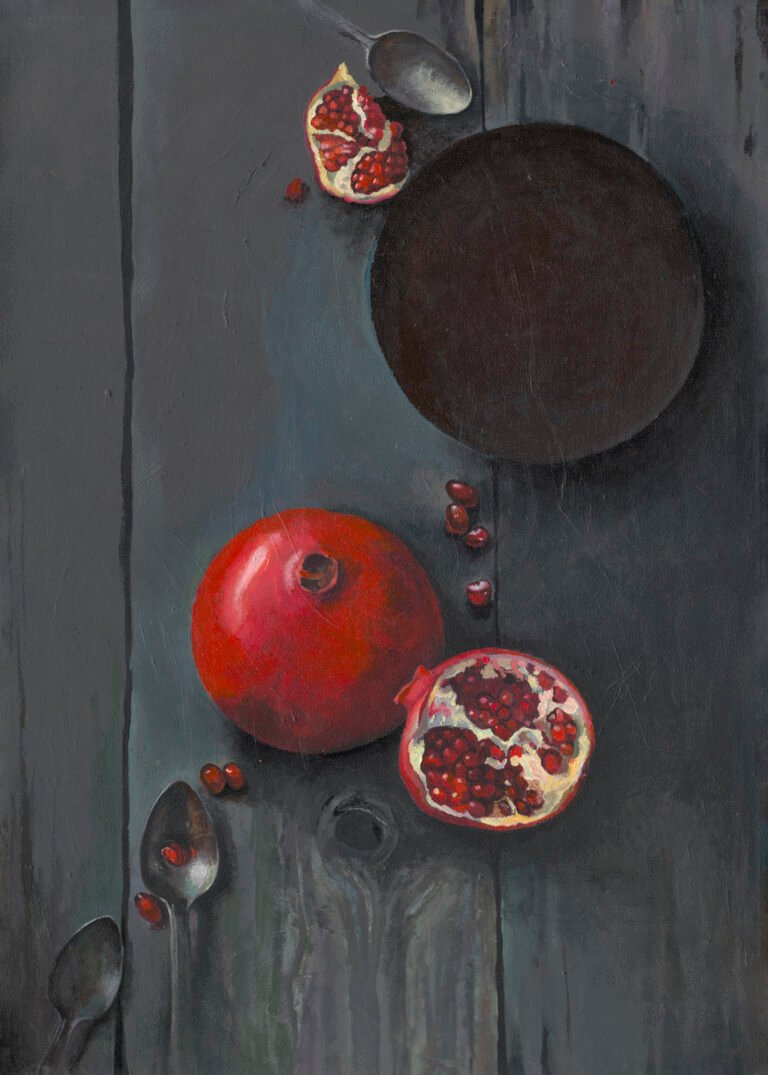 still life with pomegranates